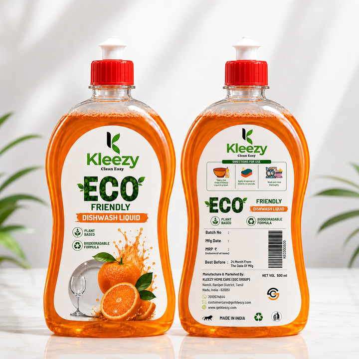 Kleezy Eco-Friendly Dishwash Liquid - 500 Ml