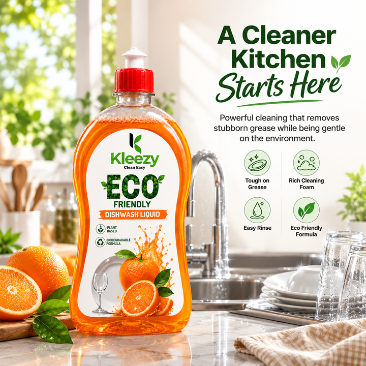 Kleezy Eco-Friendly Dishwash Liquid - 500 Ml